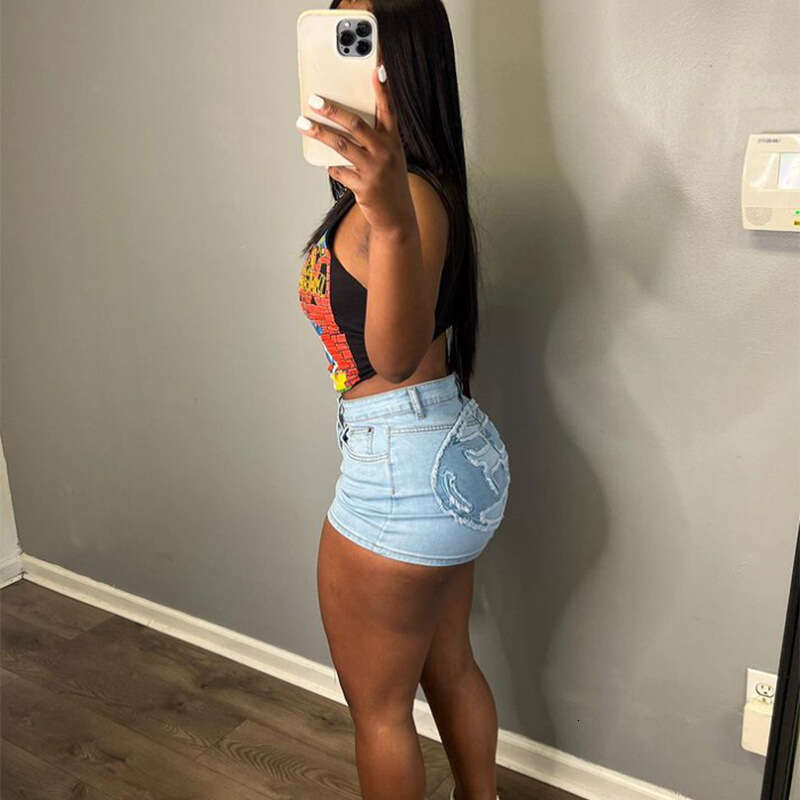 Women's Summer New Street Fashion Printed Round Neck Sleeveless T-Shirt B5