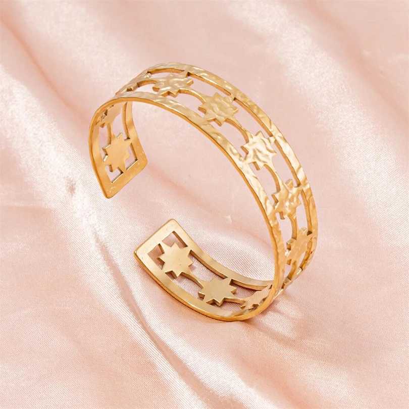 Gold Color Hand Snake Stainless Steel Bangles For Women Men Accessories Vintage Jewelry Pulsera Femme Acier Inoxydable Z250616