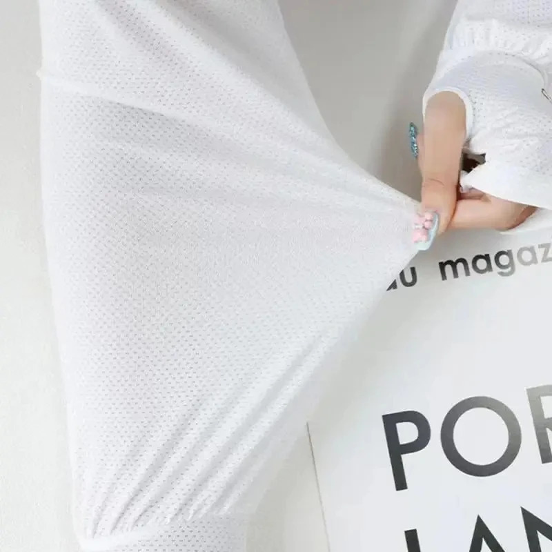 Summer Ice Silk Sun Protection Sleeves Outdoor Driving UV Protection Rabbit Ice Sleeves Loose Arm Protection Sleeves 250610