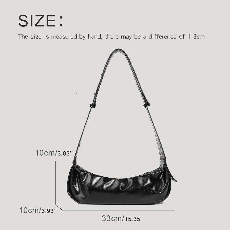 Women's Bags Designer Custom Initials Crescent Bags For Women Designer Handbag Purses New In PU Oil Wax Rivet Wide Strap Underarm Shoulder