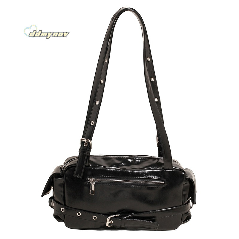 Korean Niche Motorcycle Style Underarm Bag for Women 2025 Summer Casual Versatile Large Capacity Commuter Shoulder Handbag ddmynov ddmynov