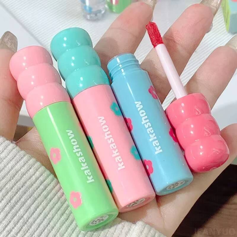 Cute Lipgloss Matte Velvet Gloss Long Lasting Waterproof Lipstick Moisturizing Lip Makeup tint Korean Cosmetics NEW happy