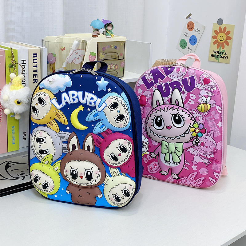 2025 Student 3D Hard Shell Backpack New Fabric Boys and Girls Ultra-light Cartoon Lightweight Double Shoulder Bag