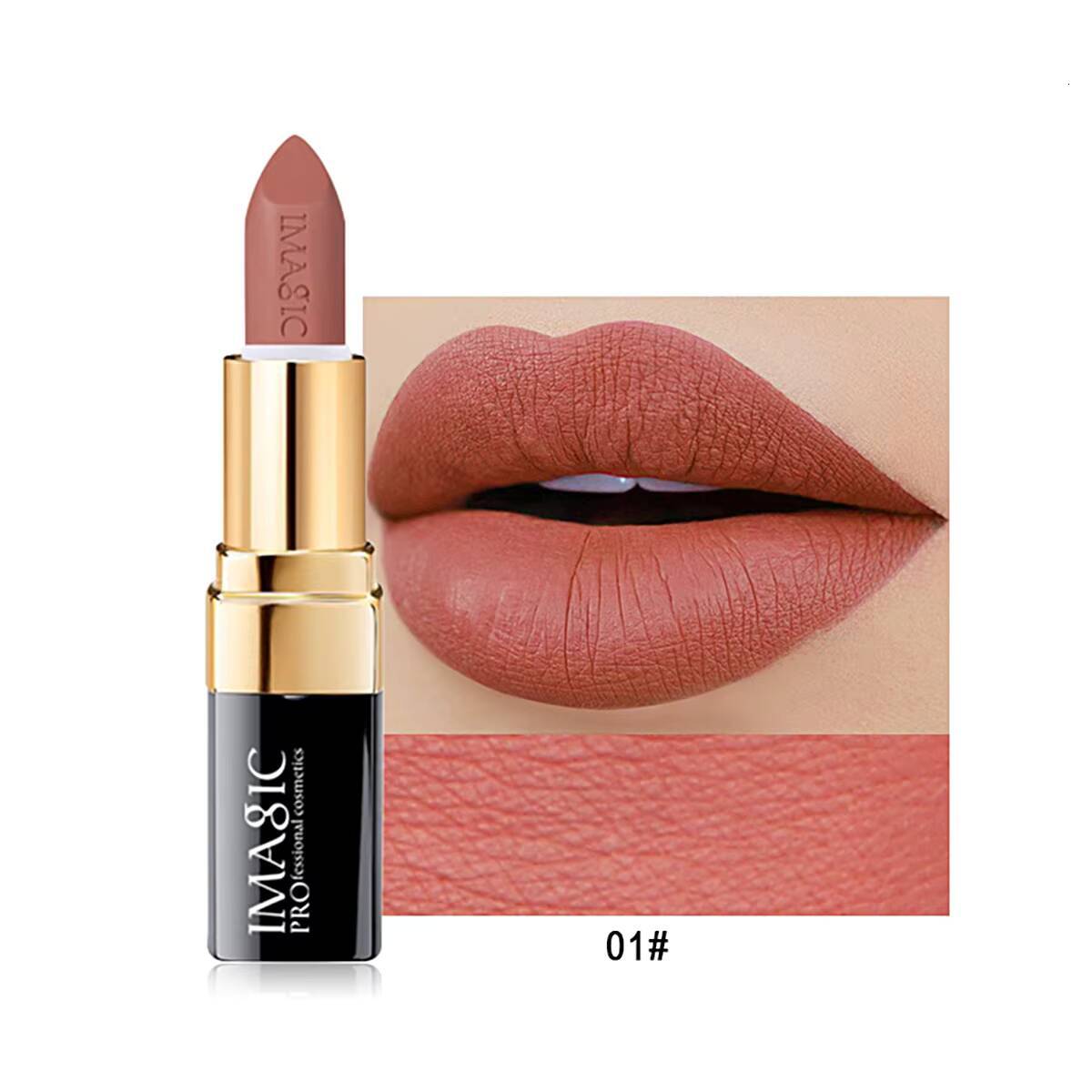 IMAGIC 12-Color Lipstick Matte Velvet Pigment Nude Rouge Waterproof Long Lasting Lip Profissional Cosmetics Beauty happy