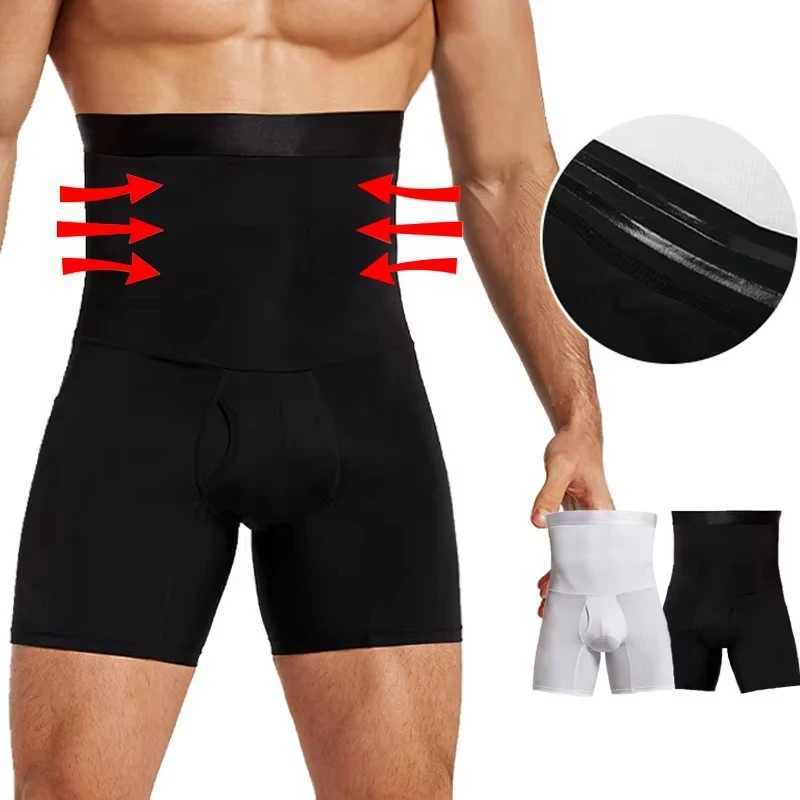 Men Tummy Control Shorts Body Shaper Compression High Waist Trainer Belly Tummy Control Slimming Shapewear Boxer Underwear Fajas W250616