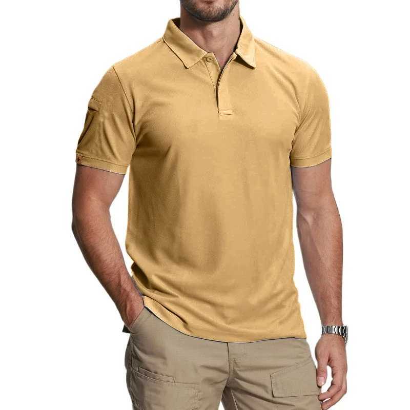 Summer Mens Short Sleeve Polo Shirt Sports Golf Tennis T Shirt Wicking Lightweight Shirt Breathable Streetwear Solid Button Tops W250616