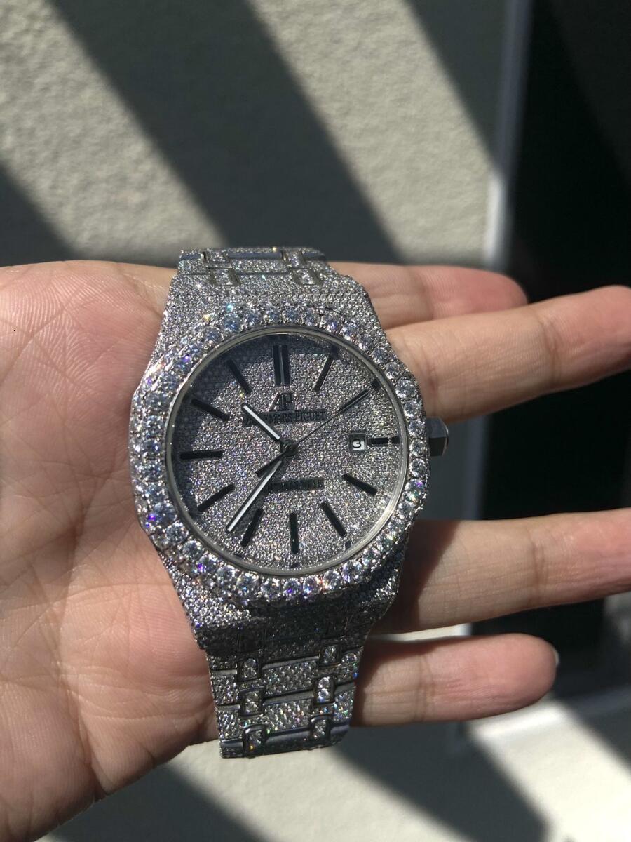 Designer Hip Hop VVS Moissanite Iced Out Automatic Mechanical Watches, Unisex, High - Quality Build, Passed Tests