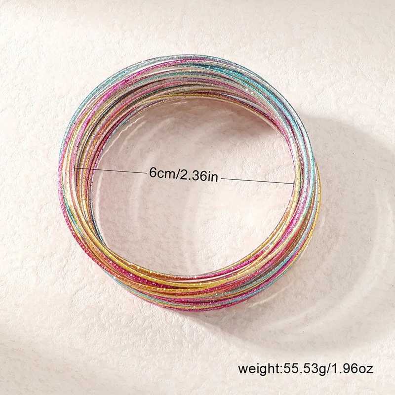 30 Pieces Metal Bangles Set For Women Timeless Fashion Jewelry Trendy Classic Styles Textured Thin Circles Colorful Gifts C1665 Z250616