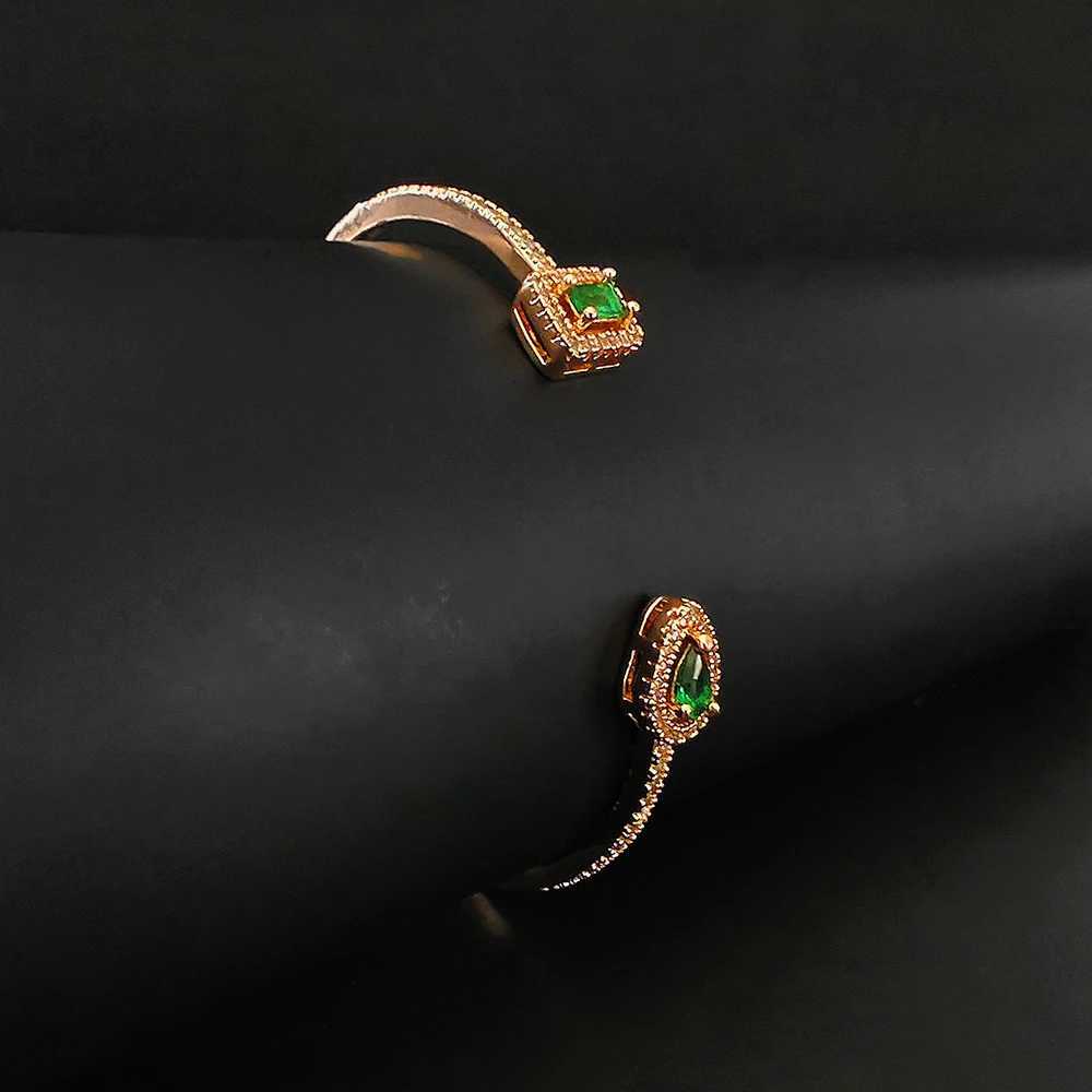 Trendy Snake Punk Pear Shape Silver Color on Hand Adjustable Open Bangle for Women Anniversary Gift Jewelry Wholesale S5214 Z250616