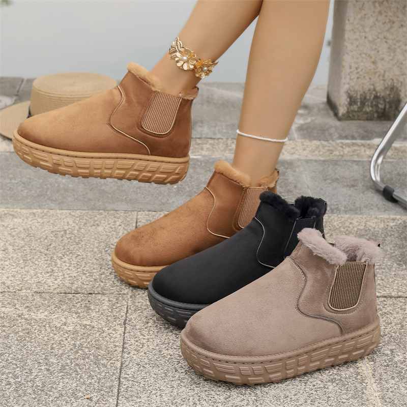 hot Free shipping designer Boots for woman cotton shoes keep warm Fashion Boots platform black brown khaki snow boots