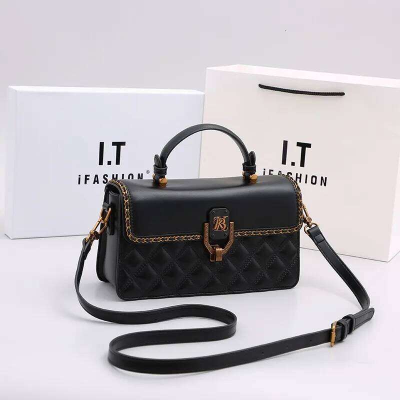 Ladies' handbag dia grid new autumn and winter high-end small square designer crossbody shoulder bag