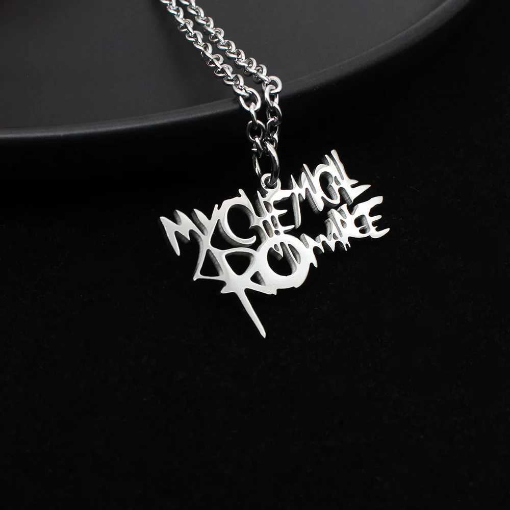 Rock Band My Chemical Romance Necklaces Cosplay MCR Stainless Steel Pendant Necklace Fashion Geometric Jewelry Gifts W250616
