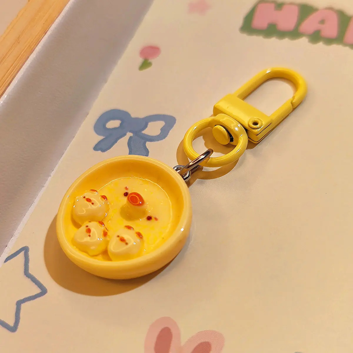 Pendant Bag Chain Cute Breakfast Plate Fun Realistic Food Toy Keychain Girlish Backpack Accessory Couples Friend 250616