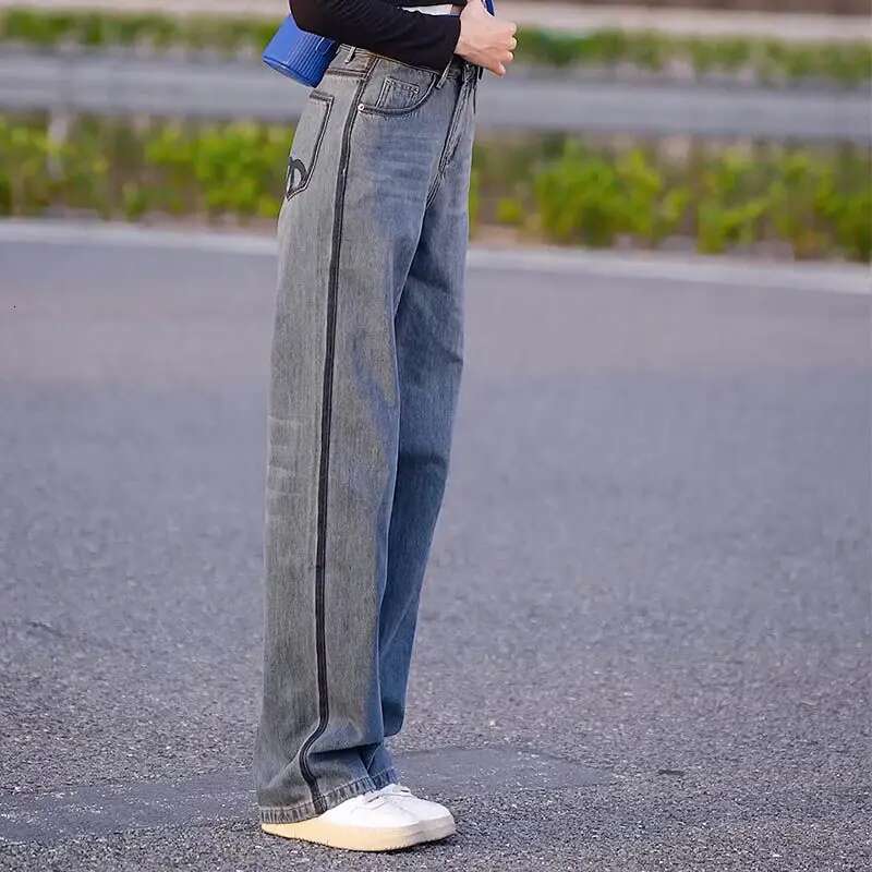Pants for Women Gray Trousers Straight Leg Womens Jeans Emo Basics Aesthetic Fitted Medium Waist Korean Style Xxl Hippie Z Pant