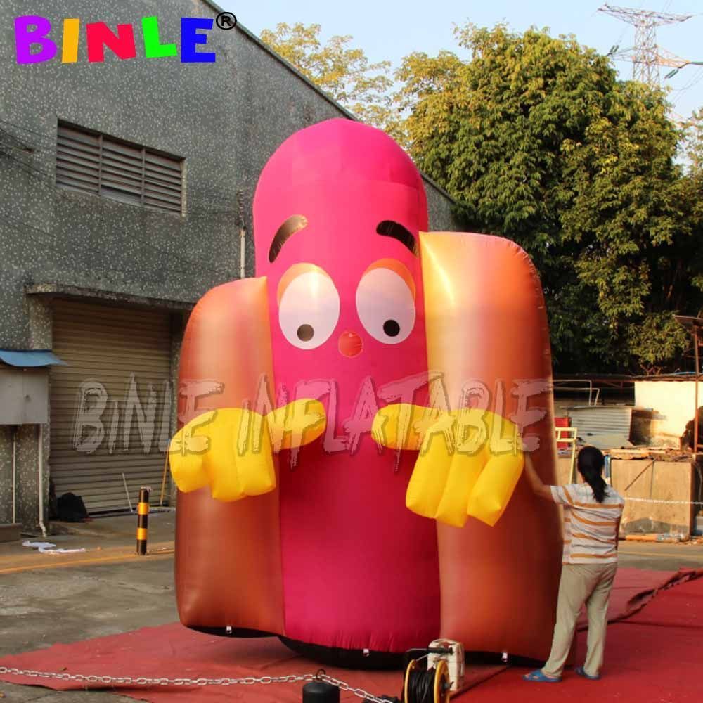 10m height (33ft) Customized advertising giant Inflatable hotdog,lovely aerated sausage balloon for promotion