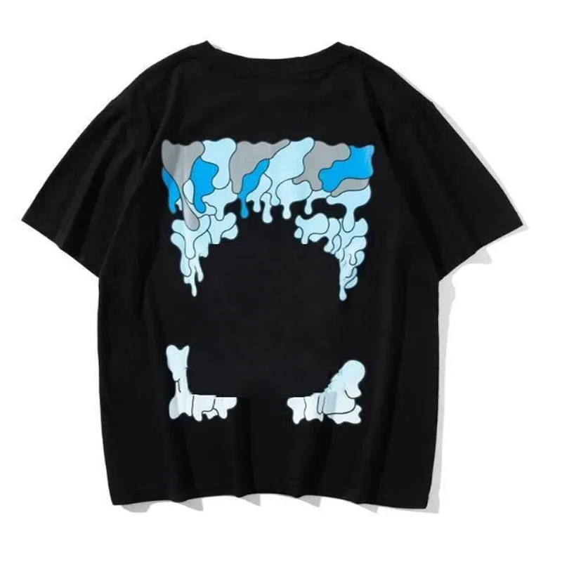 Designer Men's T-shirt High Quality American Trendy T-shirt Round Neck Letter Graphic Printed Short Sleeve Fashion Breathable Casual Loose T-shirt