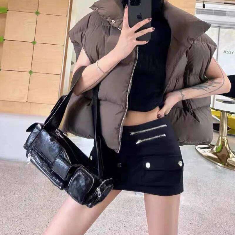 Women's Bags Designer Moto & Biker Bags For Women Designer Handbag Purses New In PU Vintage Oil Wax Leather Multiple Pockets Rock Shoulder