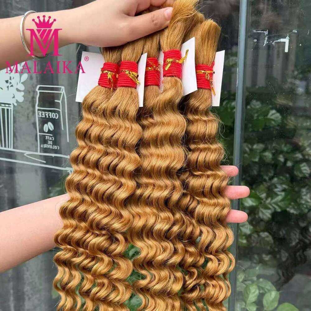 Malaika Bulk Braiding Burmese Virgin Human Hair Extensions for Boho Braids 18 20 inches For Black Women