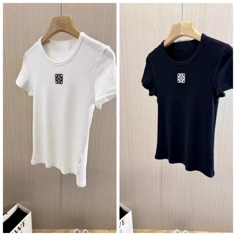 Women's T Shirts 2025 Summer Solid-color Basic Print Casual Sports Versatile Short-sleeved Fashionable T-shirt Top