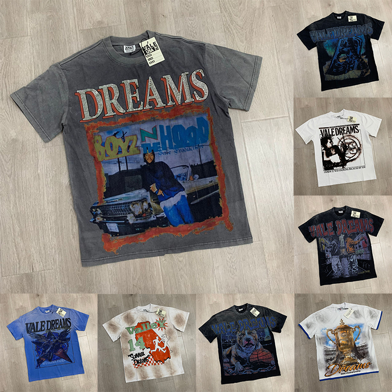 2025 Summer T shirt Vale tshirt Mens Womens Fashion Tee Designers Black and white washing vintage Tops Man high-end Cotton Tshirts Loose and breathable