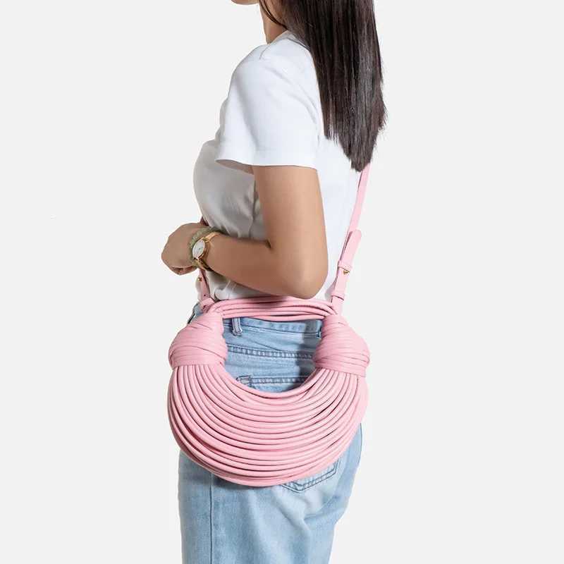 Bags for whom new niche creative design woven bag noodle shape B250618