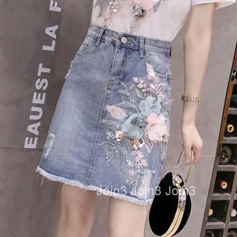 Chubby Zipper Midi Kawaii Blue Jeans Skirts for Women Cute Ripped Woman Denim Skirt Harajuku 2025 Trend New in Y2k Vintage V