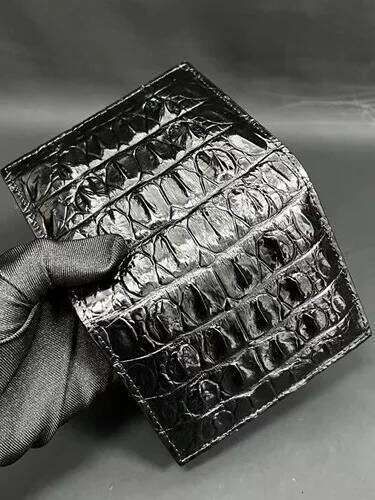 New Designer Crocodile Men Wallets Business Genuine Leather Man Money Bag Leisure Brown Card Holder Purse 45