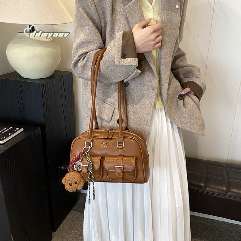 Underarm for Women Autumn Winter 2024 New Trendy Niche Handheld Bowling Ball Large Capacity Commuter Bag ddmynov ddmynov