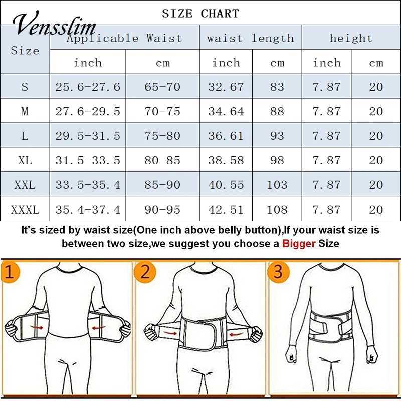 Vensslim Mens Workout Waist Trainer Neoprene Body Shaper Corset Sauna Sweat Trimmer Cincher Slimming Belly Belt Shapewear W250616