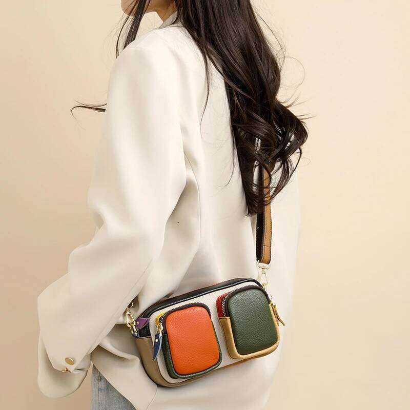 Designer Genuine Leather Tote Cowhide Crossbody For Women High Capacity Handbags Female Shoulder Messenger Bags