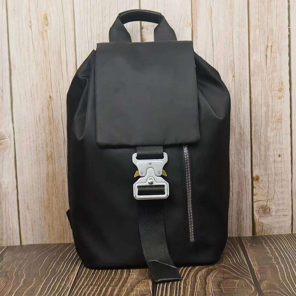 1017 ALYX 9Sm New Fashion Small Shoulder Black Metal Buckle Tactical Single Backpack Student Bag Tote