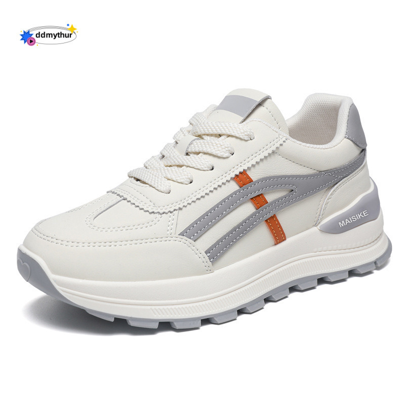 New Women's Mesh Breathable Agan Women 2025 Summer Thick-Soled Sneakers Fashion Versatile White Shoes ddmythur