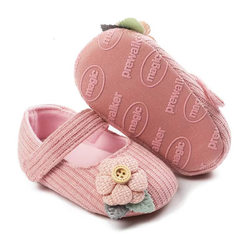 Bobora First Walkers Princess Infants Baby Girl Cute Flower Casual Shoes Soft Sole Anti-Slip Prewalkers