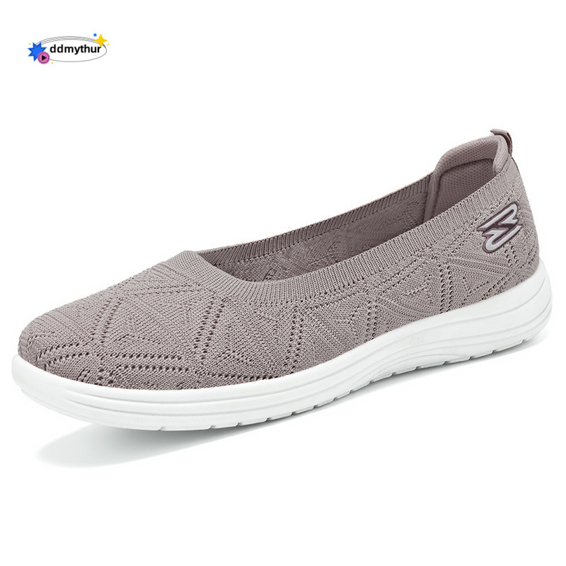 Versatile Casual Summer Slip-On Old Beijing Cloth Women's Shallow Breathable Mesh Shoes ddmythur