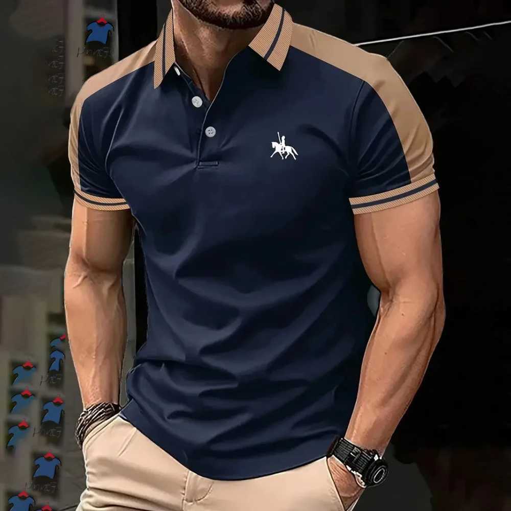 Casual Graphic T-Shirt Fashion Mens Clothing Simple Lapel Mens Short Sleeve Tee Street TOP T-Shirts for Men New in Tops Tees W250616