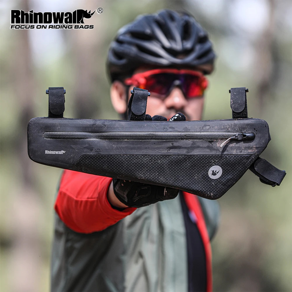 Rhinowalk Bicycle Frame Bag Bikepacking IPX4 Waterproof 2.6L/1.7L For Mtb Road Gravel Bike Accessories Paint-safe Secure Fit 250610