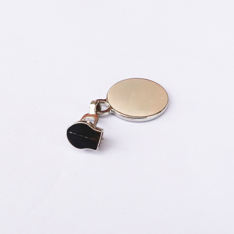 No.5 Nylon Round Luggage Zipper Puller Disc Gold Plated Makeup Bag Box Bag No.3 Puller Metal Nylon Hook Disc Puller factory direct sales
