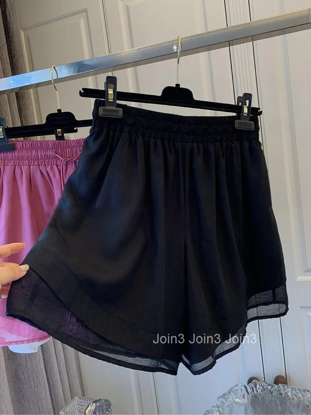 Woman Short Pants Wide Black Transparent Home Boxer Classic Design Fashion Clothing 2025 Comfy XL Elegant Cheap Shorts for Women