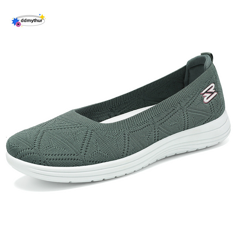 Versatile Casual Summer Slip-On Old Beijing Cloth Women's Shallow Breathable Mesh Shoes ddmythur