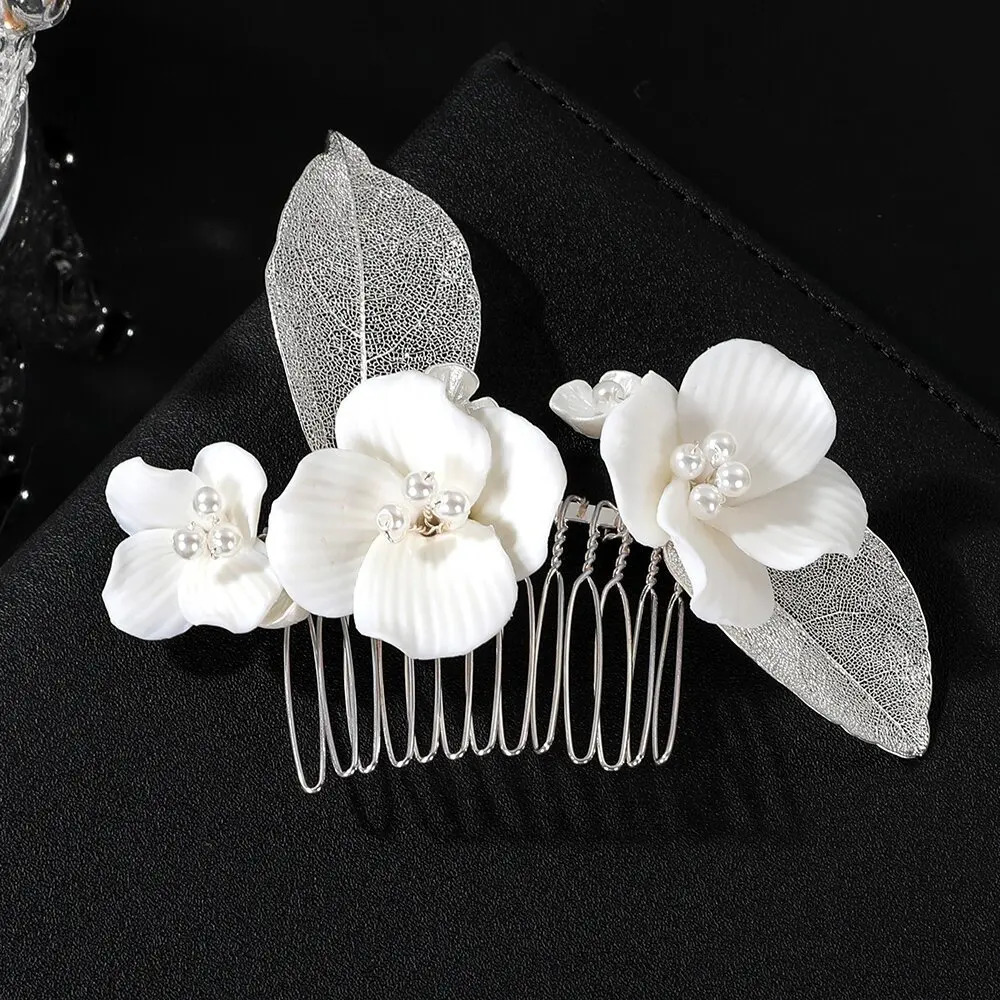 Korean Fashion Pearl Hair Combs Handmade Hairpins and Clips for Women Girls Bride Wedding Hair Styling Jewelry Accessories 250610
