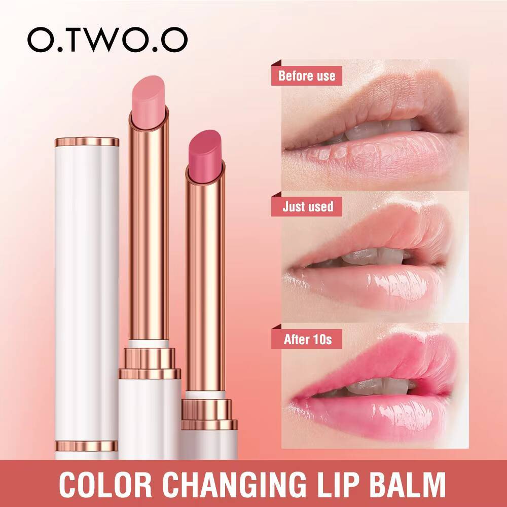 O.TWO.O Moisturizing Balm Color Changing Batom Natural Beeswax Lipstick Nutritious Lip Care For Daily happy