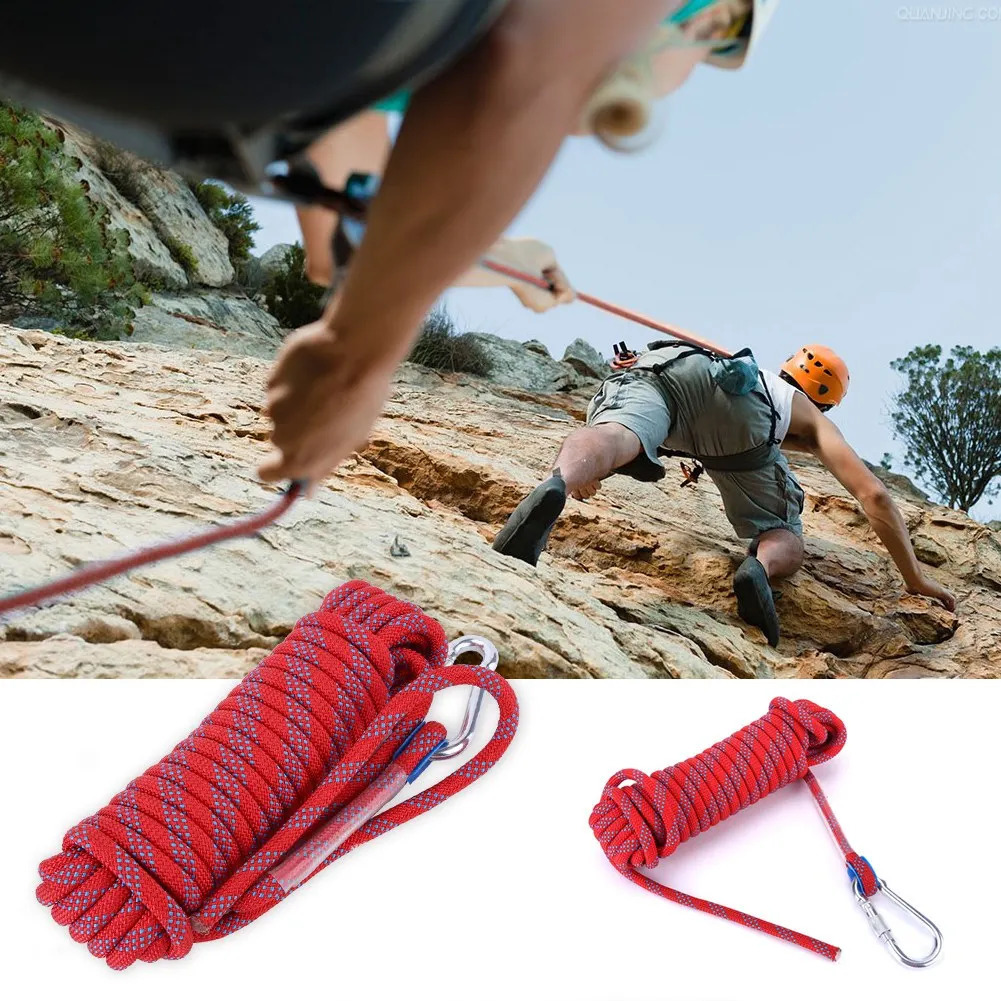 10mm Heavy Duty Paracord Panchute Corad Lanyard with Carabiner Climbing Rope Accessory 250611