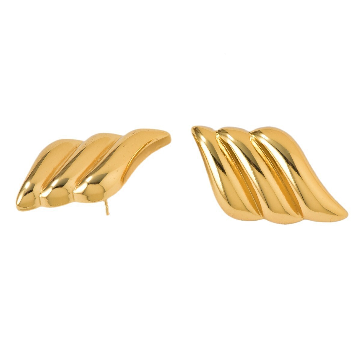 Trendy Fashion Personality Angel Wings Earrings for Women Gold Non-Fading Titanium Steel Ear Jewelry