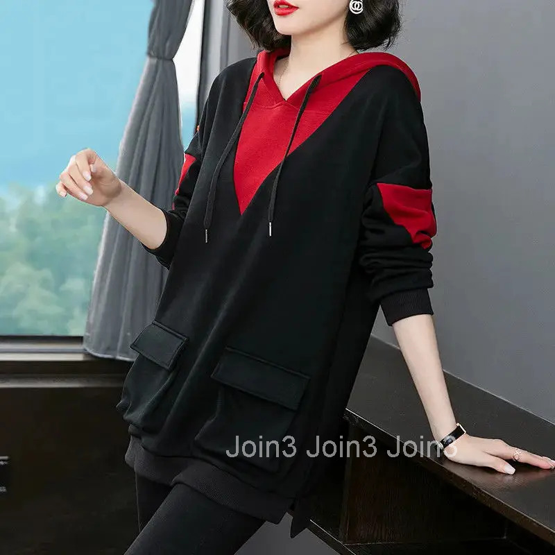 Black Hoodies Slim Top Graphic Red Woman Clothing Cropped Hooded Womens Sweatshirt Cheap And Korean Style Xxl Designer New In