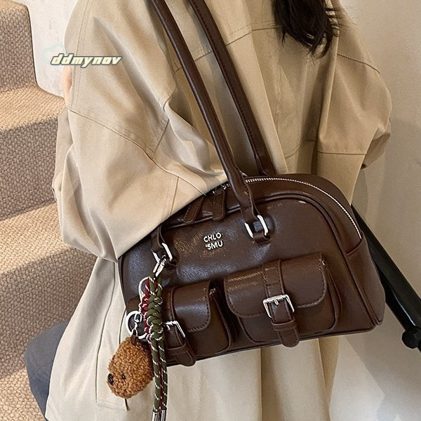 Underarm for Women Autumn Winter 2024 New Trendy Niche Handheld Bowling Ball Large Capacity Commuter Bag ddmynov ddmynov