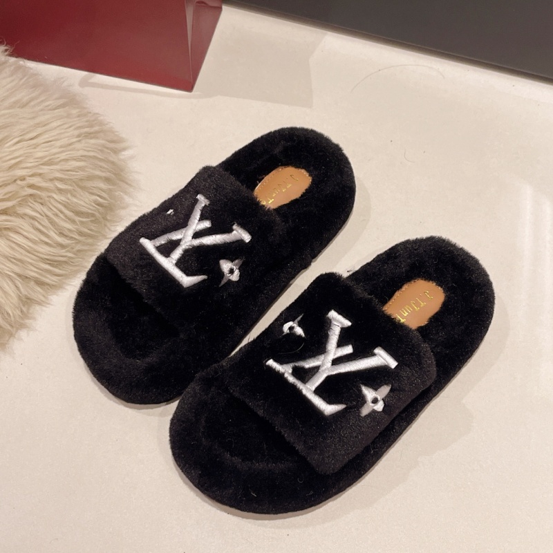 2025 autumn and winter free shipping new designer shoes women's Korean version comfortable cotton slippers white black