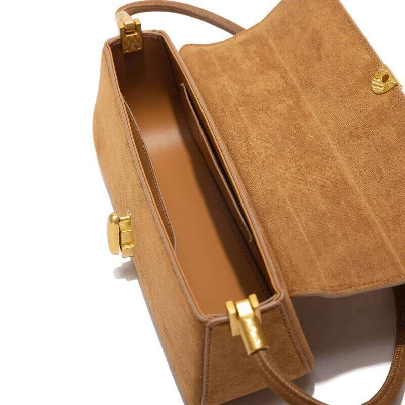 Women's Bags Designer Vintage Faux Suede Box Bags For Women Designer Handbags And Purses New In PU Lock Decoration Small Underarm Shoulder