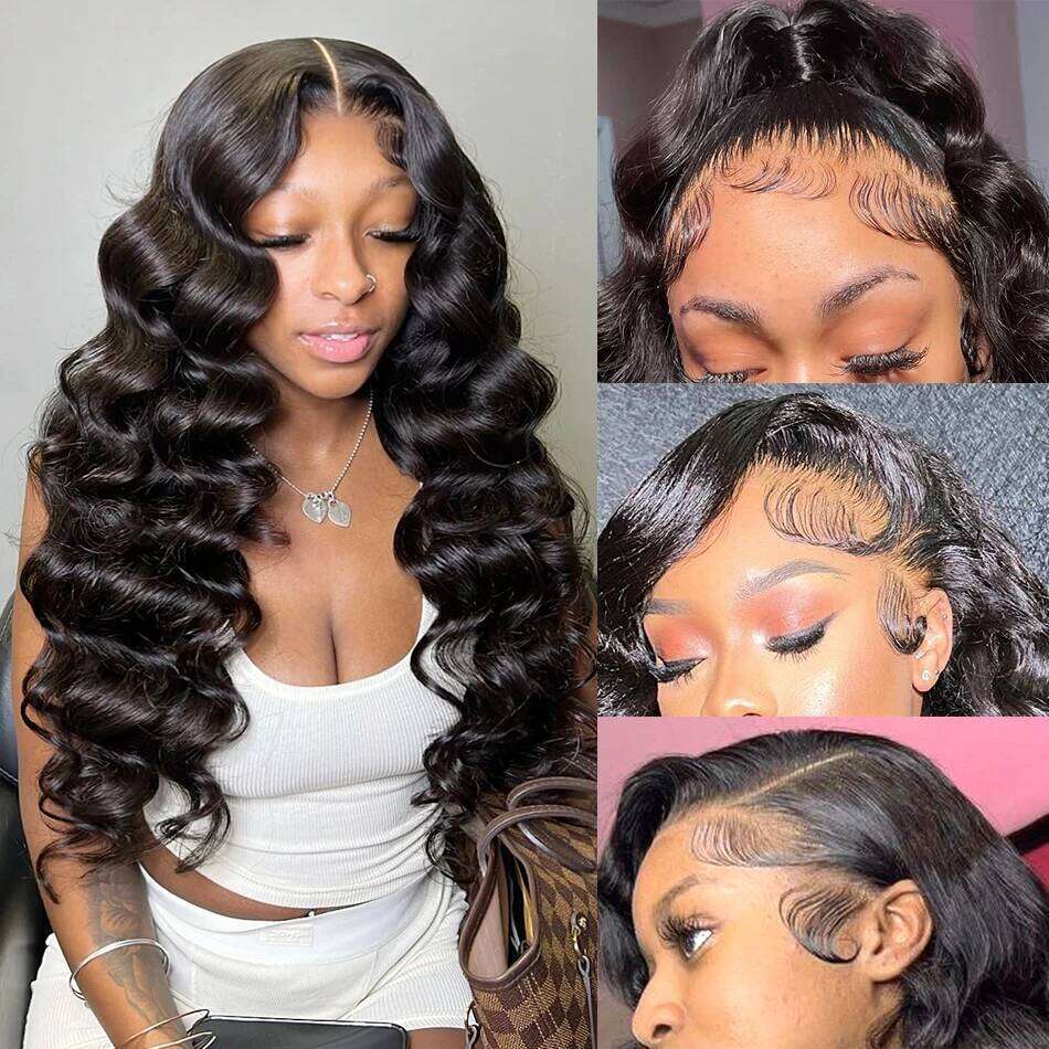Luvin 30 32 Inch 13x6 HD Frontal Brazilian Loose Deep Wave Wig 250 Density 13x4 Lace Front Human Hair Wigs For Black Women