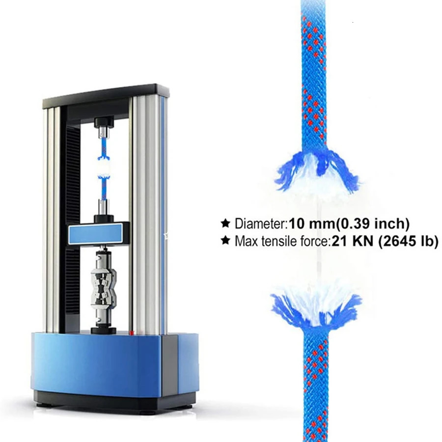 Thickened 10m Safety Life Rope Climbing Static Rock Mountaineering Outdoor Survival Fire Escape Car Rescue 250611