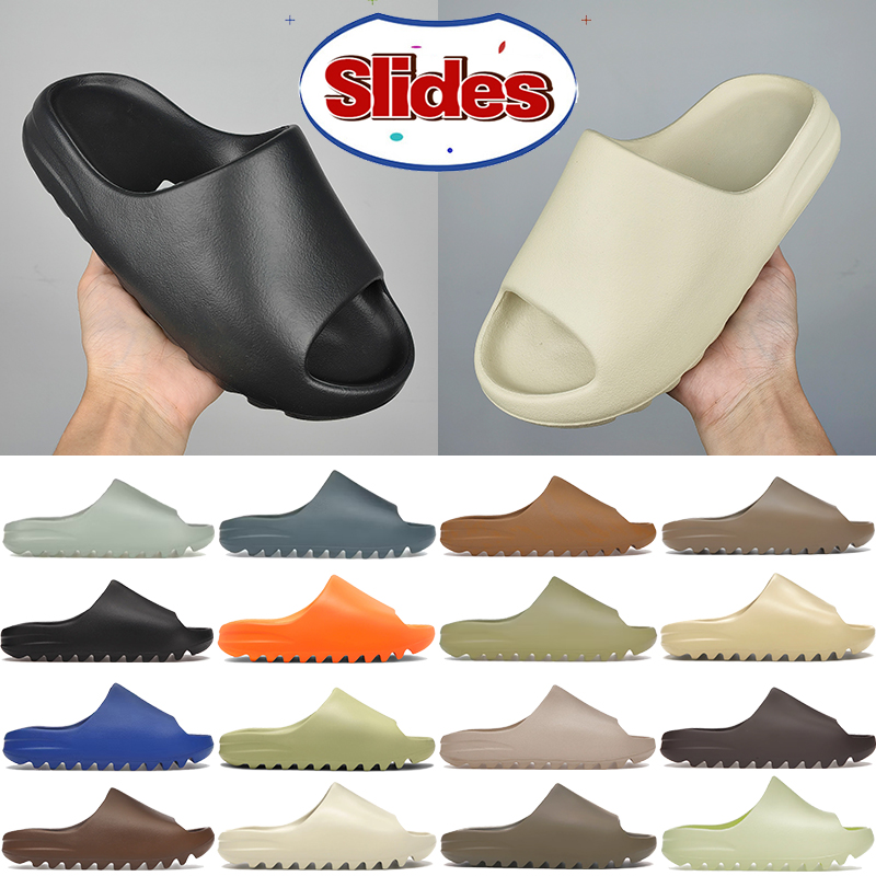 Free Shipping Designer Slides For Mens Slippers Resin Onyx Soot Bone Ochre Azure Stock in USA Womens Casual Sandals Flats Summer Beach Slipper Outdoor Slide Shoes